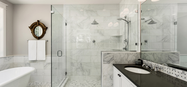 bathroom shower door installation in Pinewood