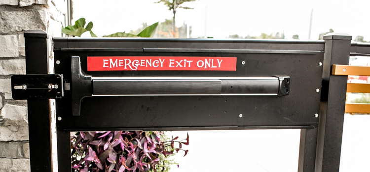 emergency push bar installation in Pinewood